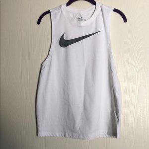 White Nike Muscle Tank